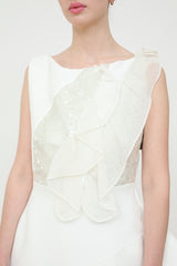 Toni Maticevski //HOLD White Sequin Thrilling Gown - AT DRYCLEANING