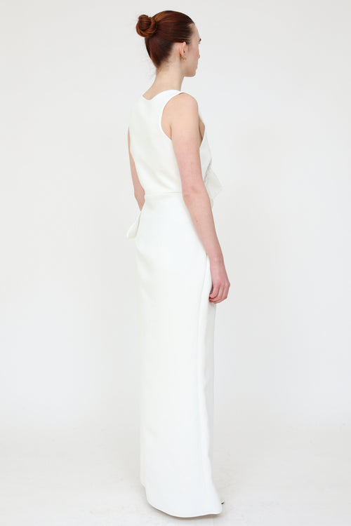 Toni Maticevski White Sequin Thrilling Gown