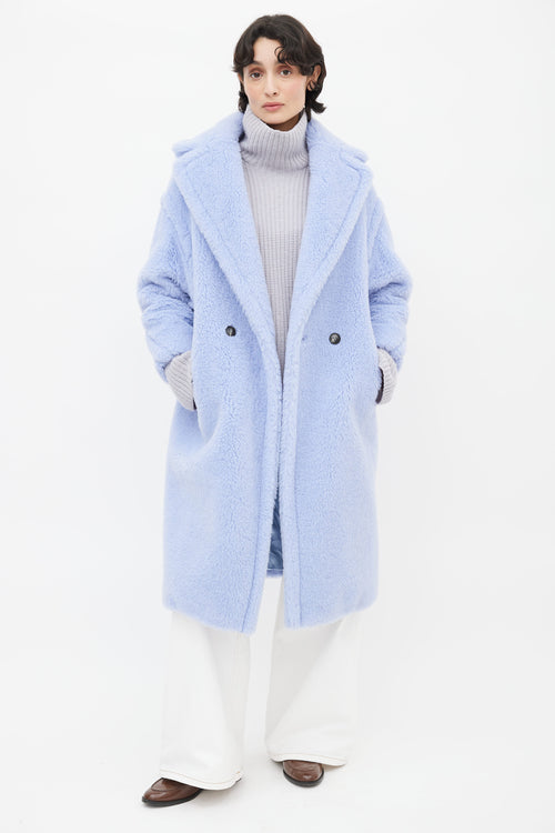 Max Mara Light Blue Teddy Coat
