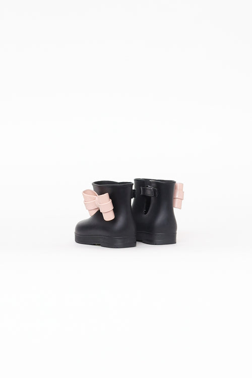 Mini Melissa Black Rubber Boot