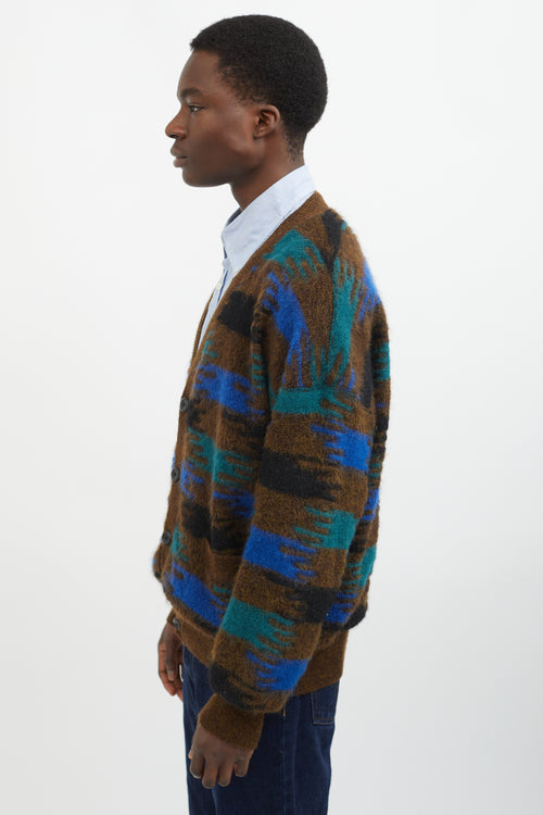 Missoni Brown Wool Multicolor Cardigan