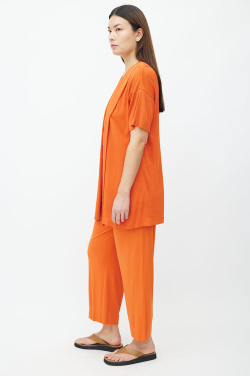 Missoni Orange Short Sleeve Open Cardigan