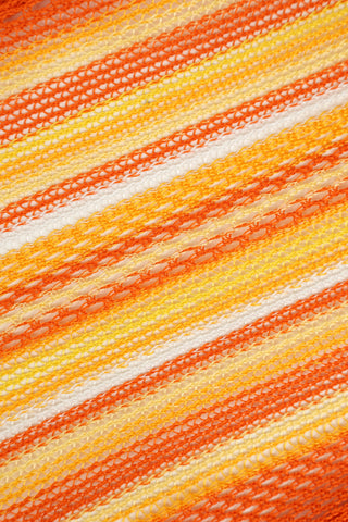 Missoni Orange Knit Fringe Scarf