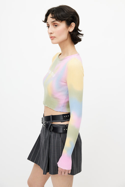 Miu Miu Multicolour Tie Dye Long Sleeve T-Shirt