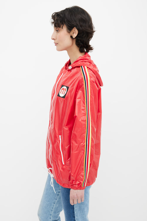 Miu Miu Red & Multicolor Stripe Jacket