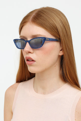 Miu Miu Sparkly Blue SMU10U Sunglasses