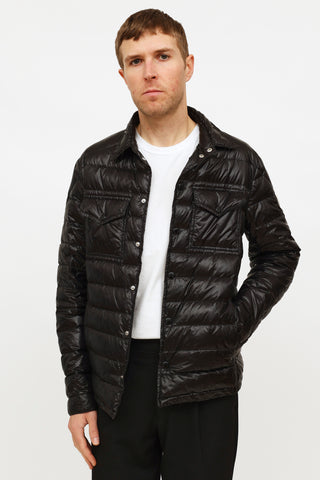 Moncler Black Down Nylon Quilted Gregoire Puffer Jacket