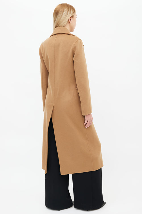 Nanushka Brown Wool Double Breasted Coat