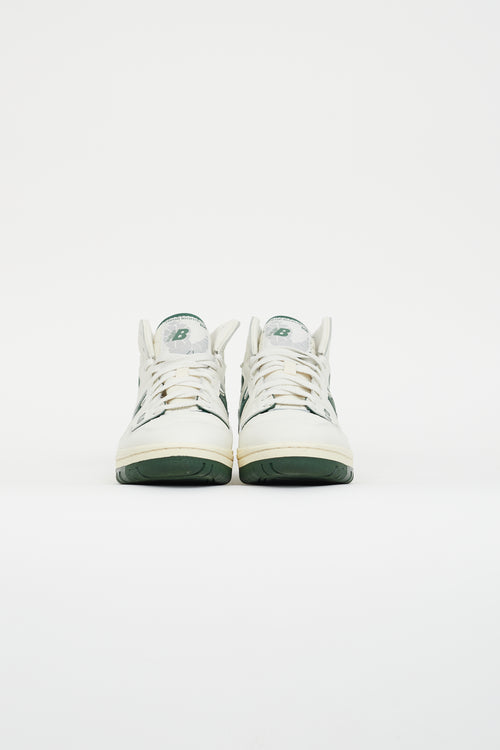 New Balance X Aimé Leon Dore Green & White Leather 650 Sneaker