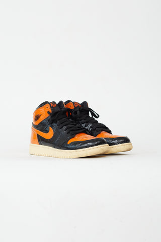 Nike Fall 2019 Black & Orange Air Jordan 1 Retro High "OG" Shattered Backboard 3.0 Sneaker