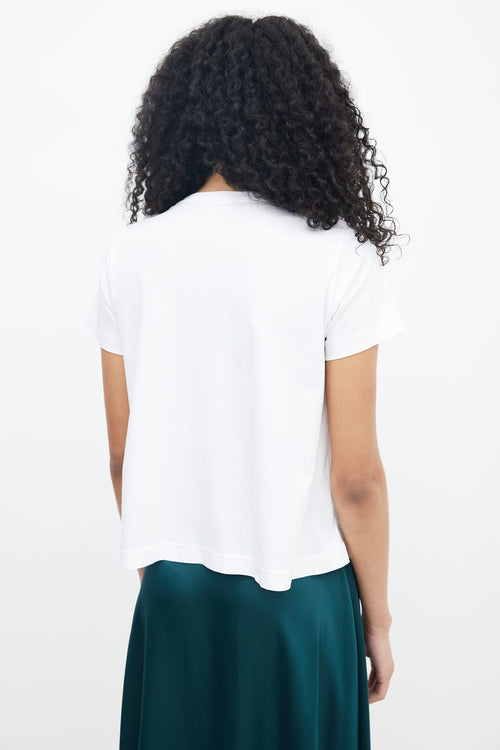 Noir Kei Ninomiya FW 2020 White Tulle Layer T-Shirt