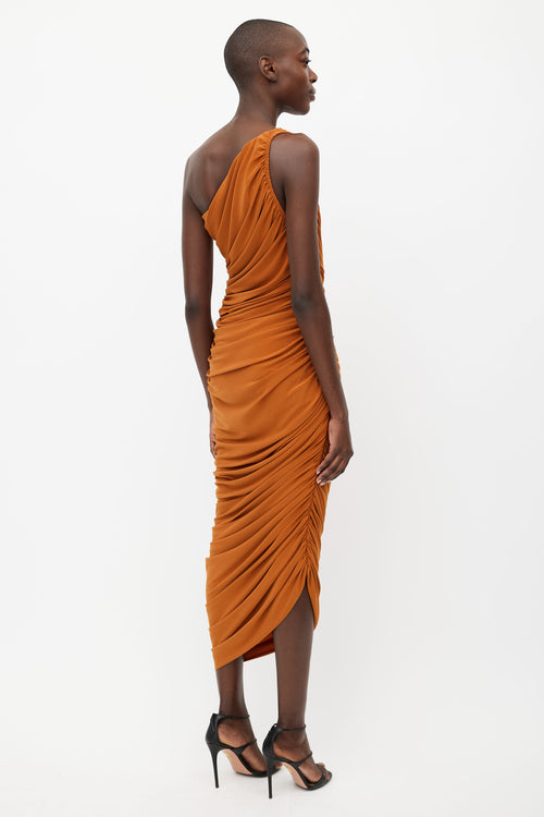 Norma Kamali Orange Diana Ruched Dress