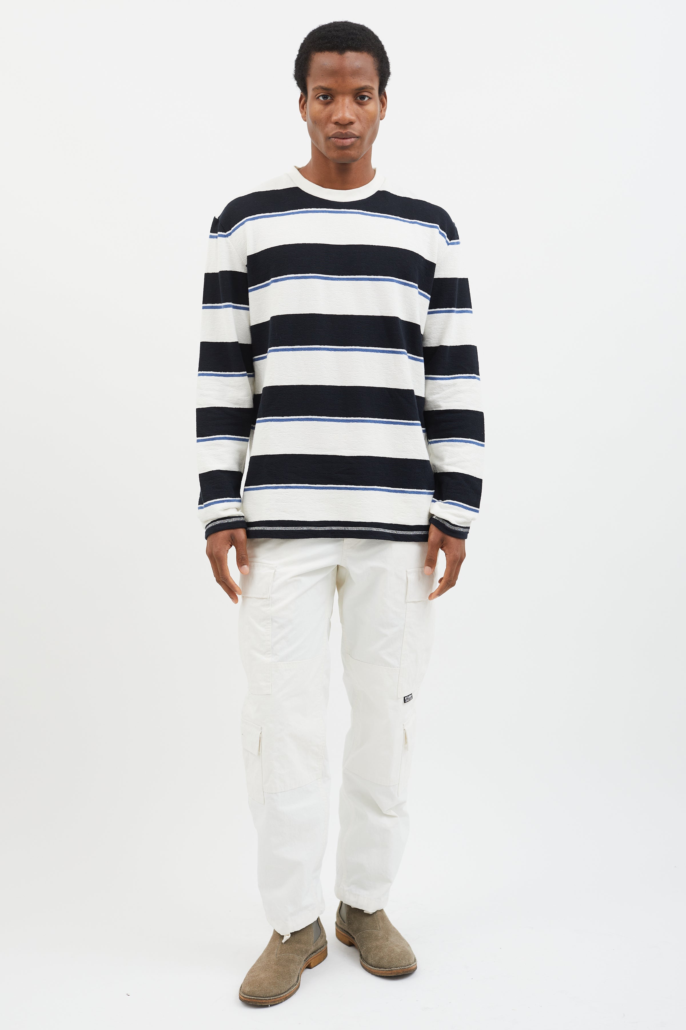 Norse Projects // Navy & White Stripe Long Sleeve T Shirt – VSP