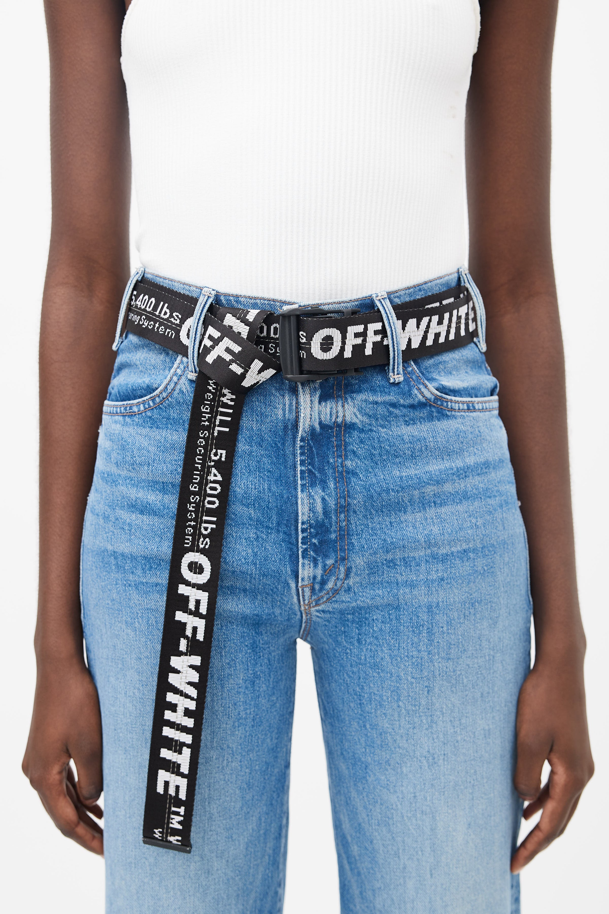 Off-White Industry-Belt Skinny Jeans