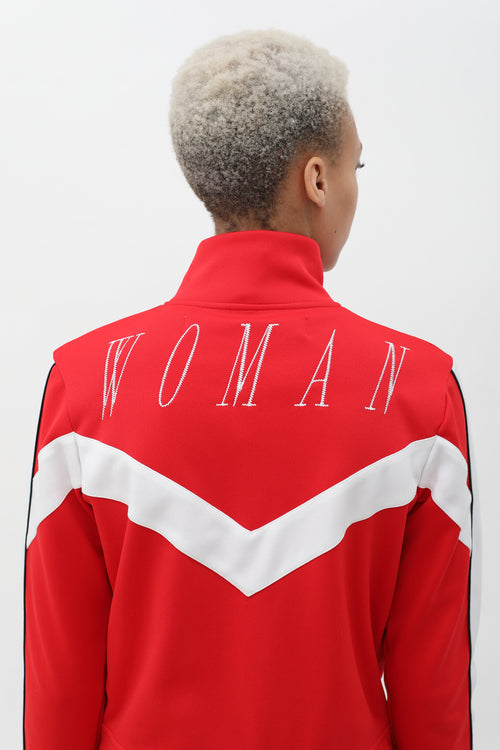 Off-White Woman' Embroidered Zip-Up Track Jacket