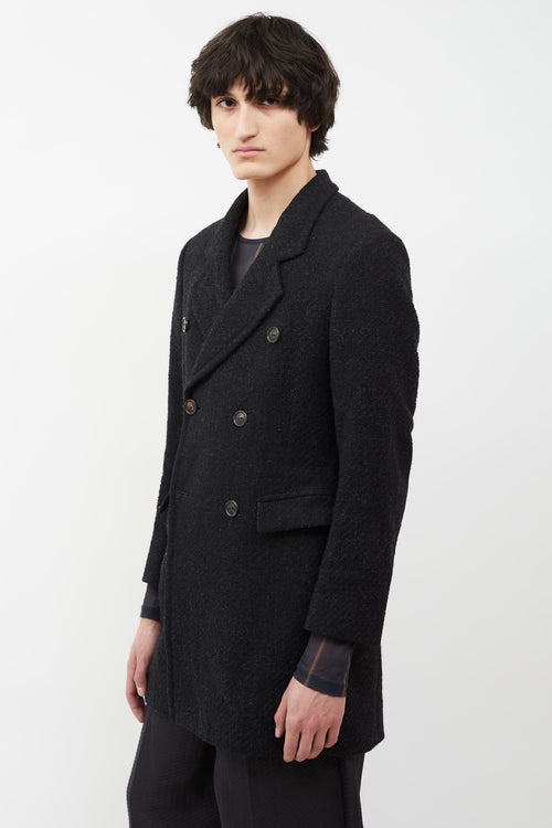 Our Legacy Dark Grey Wool Blend Double Breasted Coat