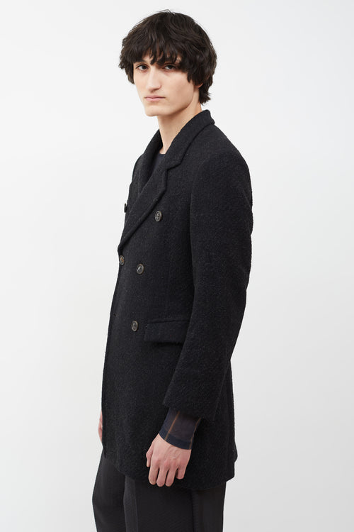 Our Legacy Dark Grey Wool Blend Double Breasted Coat