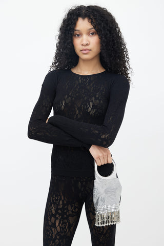 Paco Rabanne Silver Op'Art Chainmail Mesh Bag