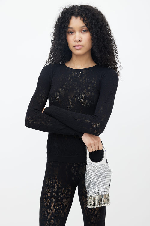 Paco Rabanne Silver Op'Art Chainmail Mesh Bag