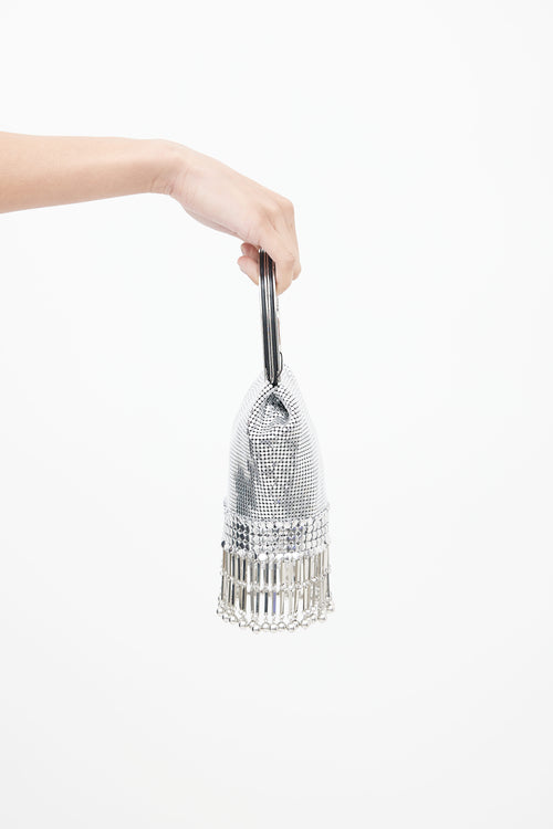 Paco Rabanne Silver Op'Art Chainmail Mesh Bag