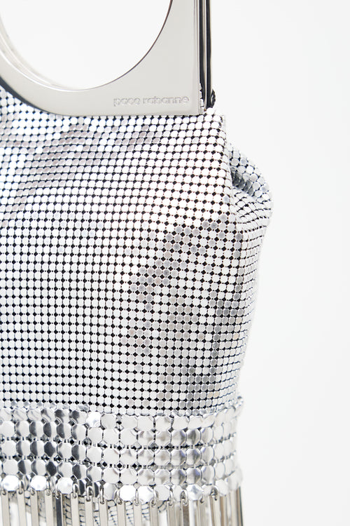 Paco Rabanne Silver Op'Art Chainmail Mesh Bag