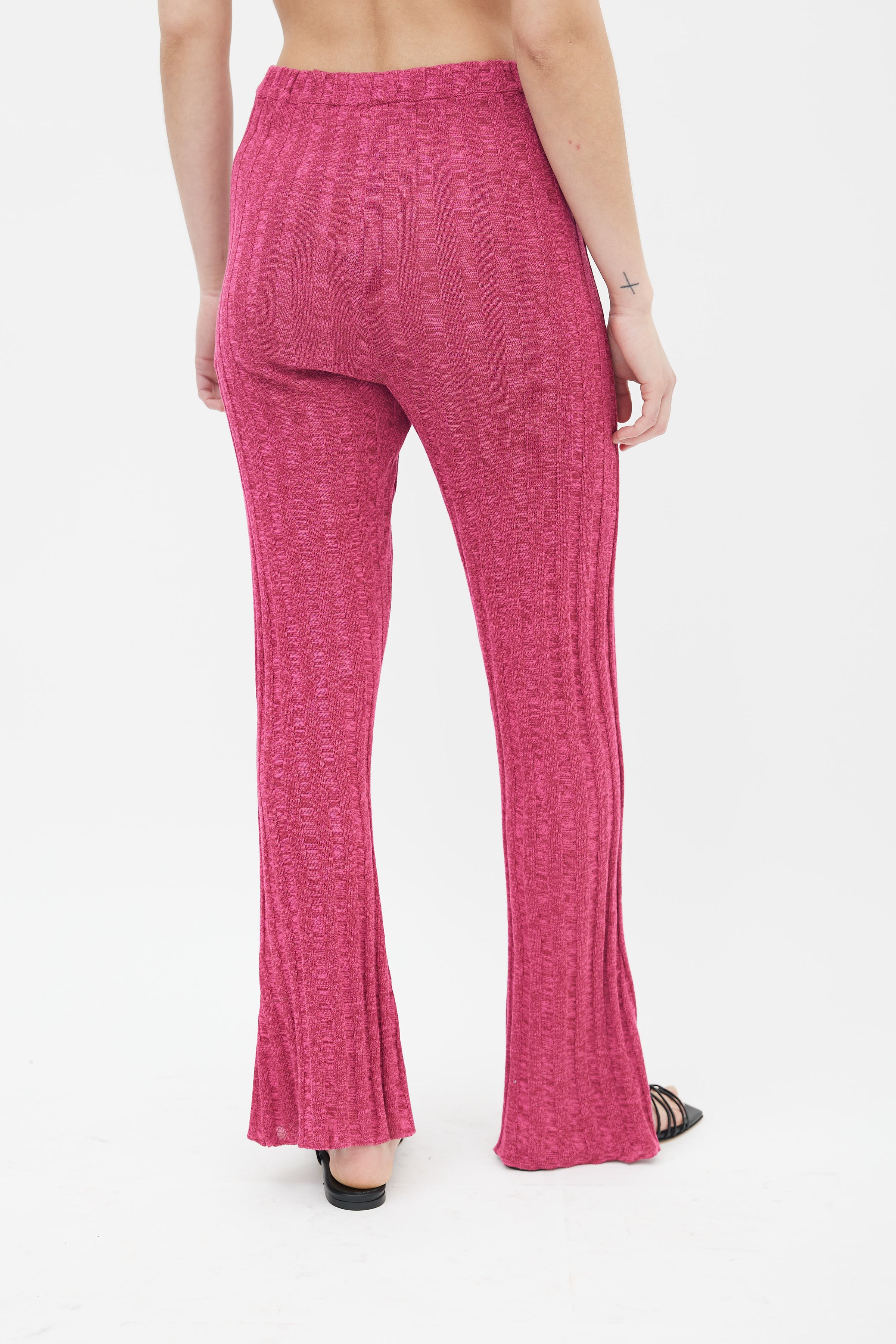 Paloma Wool // Fuchsia Ribbed Knit Flare Pant – VSP Consignment