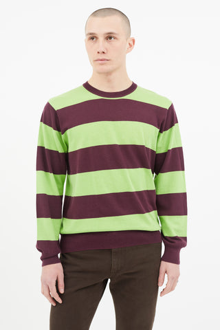 Paul Smith Green & Purple Stripe Sweater