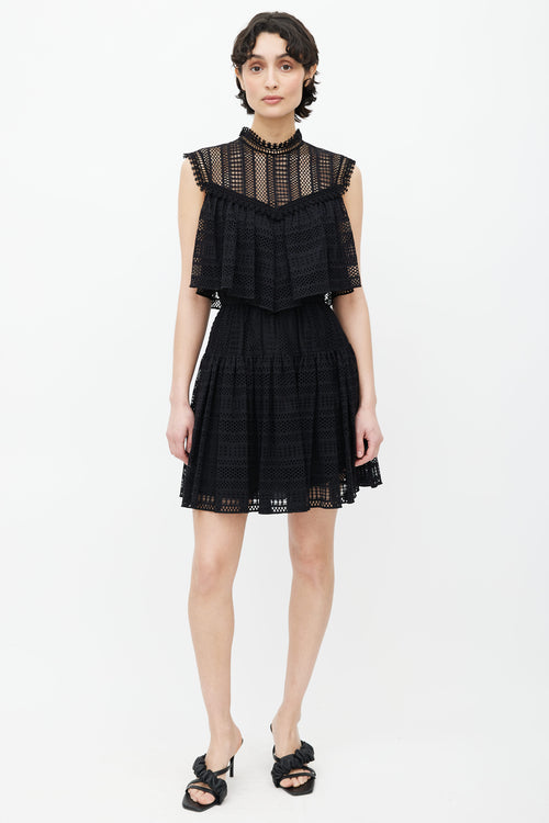 Philosophy Black Lace Sleeveless Mini Dress