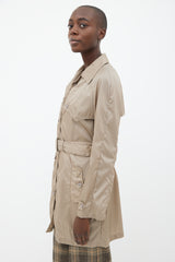 Prada 2010 Beige Nylon Trench Coat