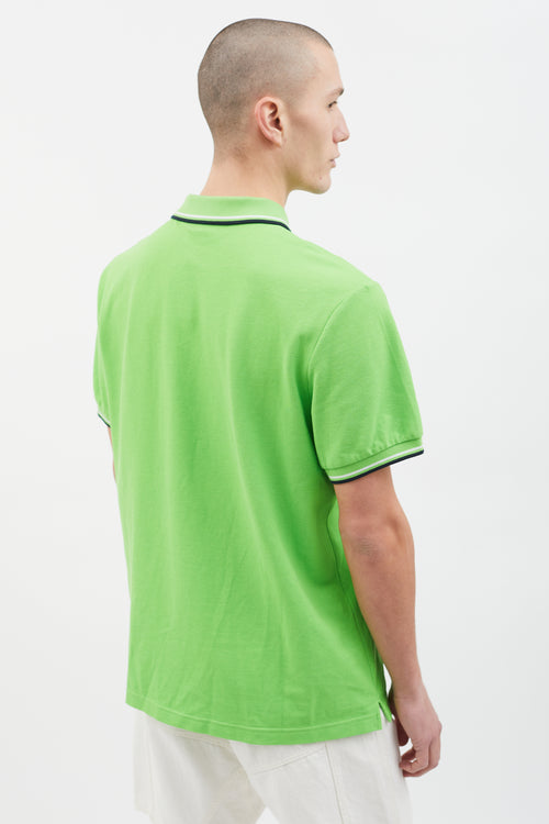 Prada 2018 Bright Green Short Sleeve Polo Shirt