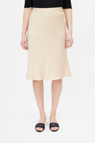 Prada Beige Silk Skirt