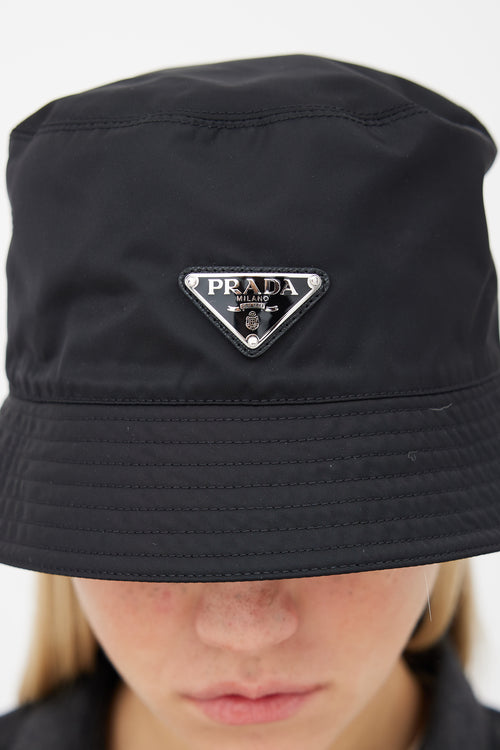 Prada Black Re-Nylon Bucket Hat