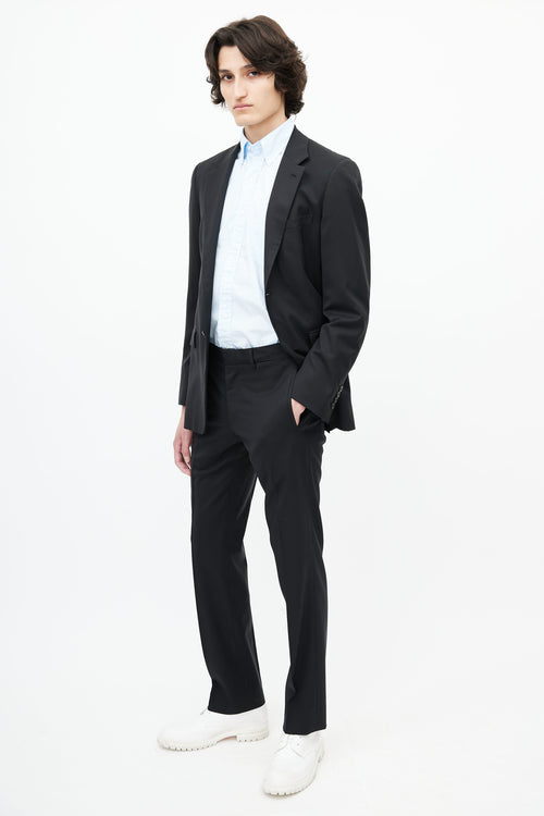 Prada Black Wool Two Piece Suit