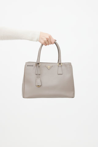 Prada Grey Galleria Small Saffiano Leather Bag