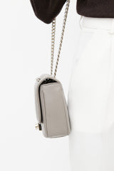 Prada Grey Quilted Leather Shoulder Bag
