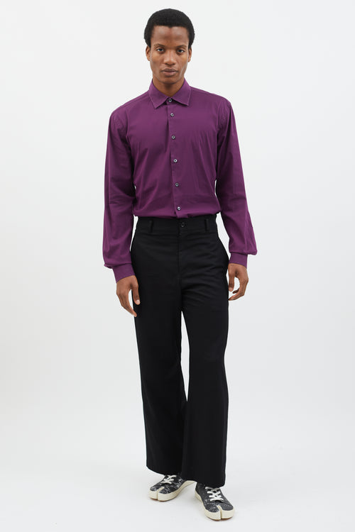 Prada Purple Long Sleeve Dress Shirt