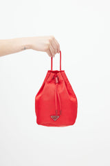 Prada Red Nylon Cargo Pouch - Ann's Fabulous Closeouts