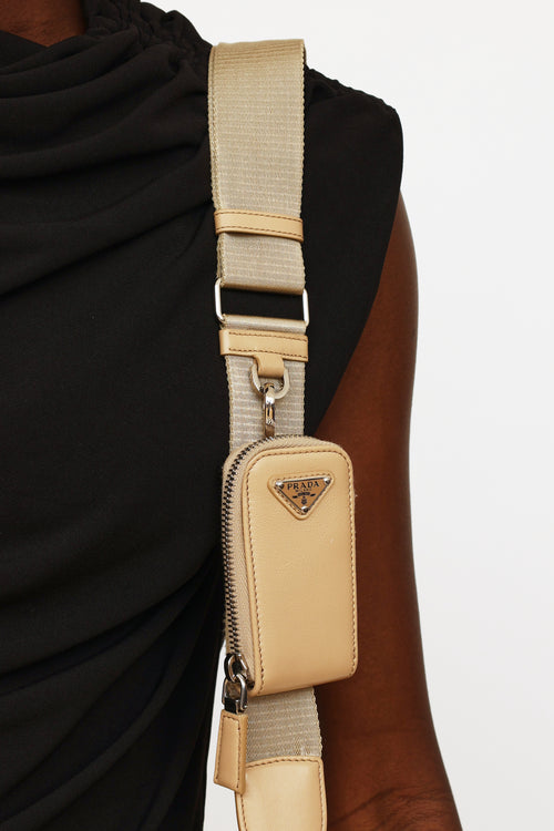 Prada Sand Beige Triangle Shoulder Bag
