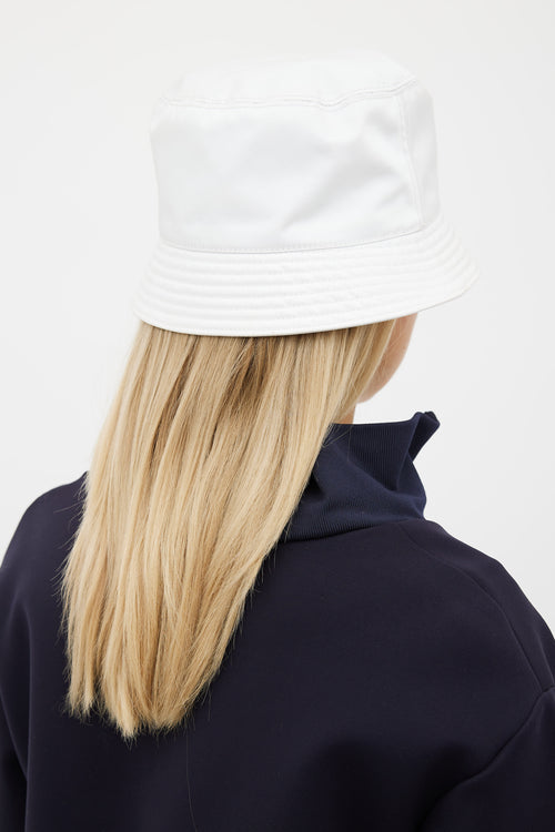 Prada White Nylon Bucket Hat