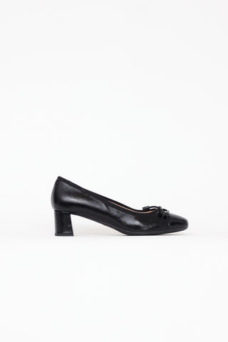 Prada Black Saffiano Cap Toe Heels