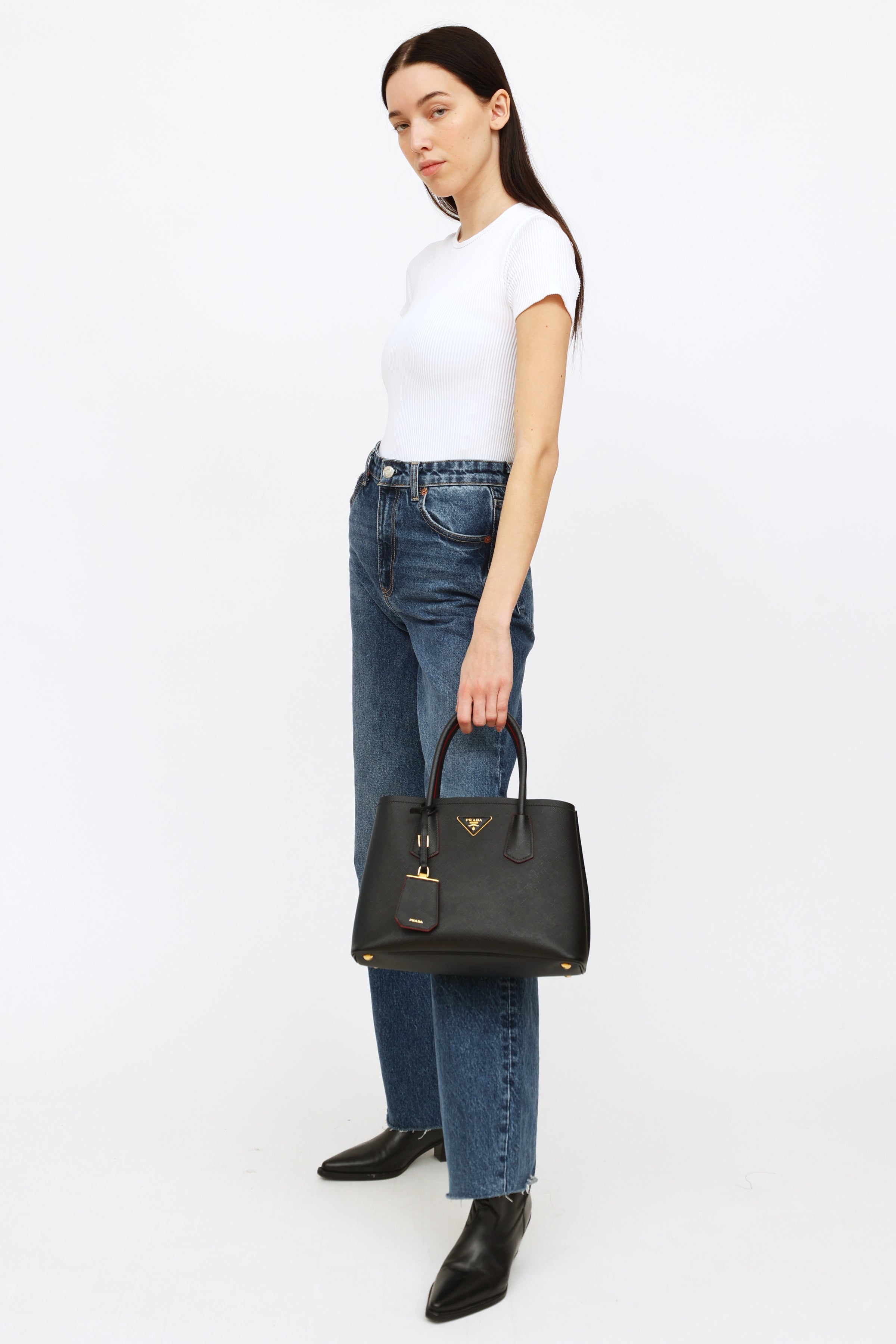 PRADA Saffiano Lux Leather Exterior Mini Bags & Handbags for Women for sale
