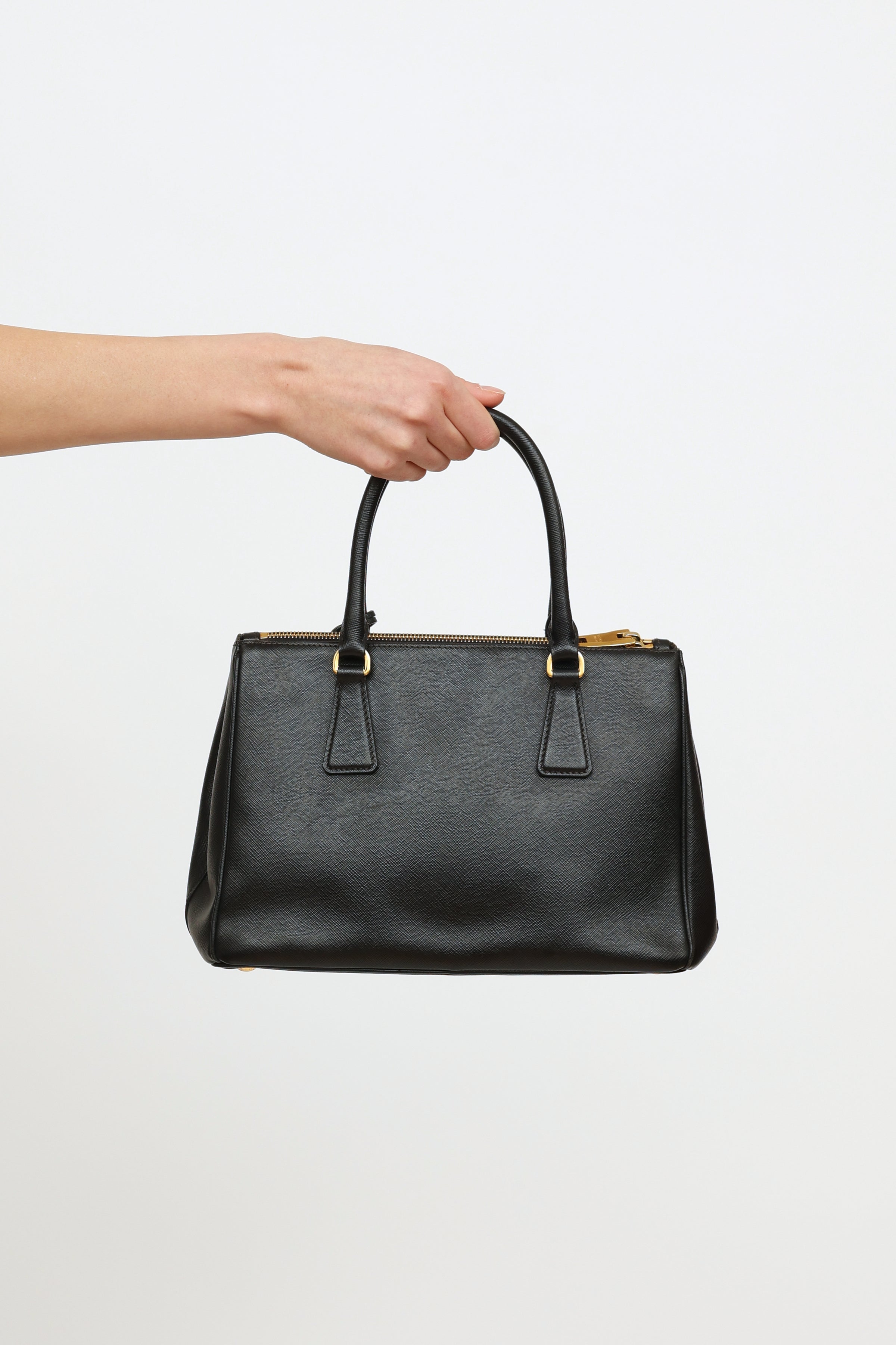 Prada Galleria Small Saffiano Leather Bag in Natural