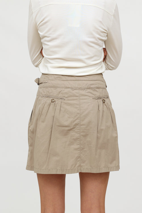 Prada 2006 Beige Cotton Mini Skirt