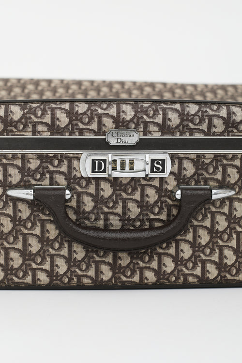 Dior Brown Vintage Oblique Monogram Suitcase