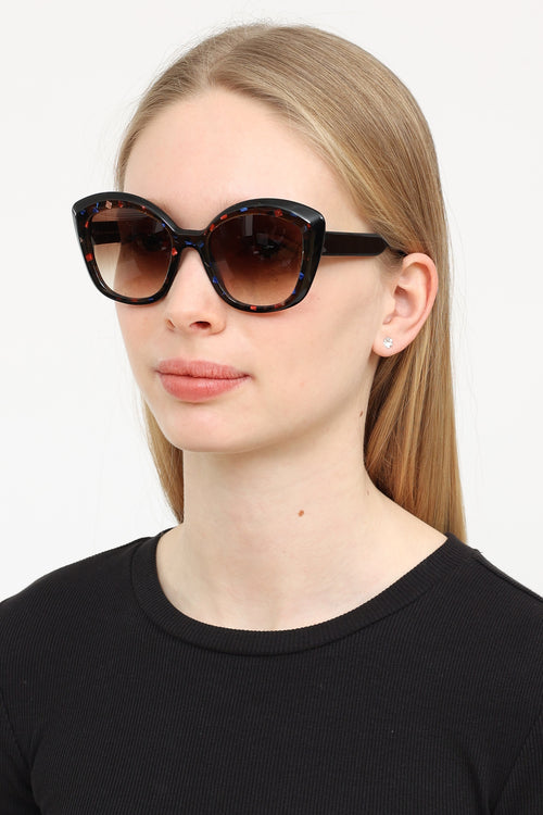 RES/REI Brown Terrazo Cateye Sunglasses