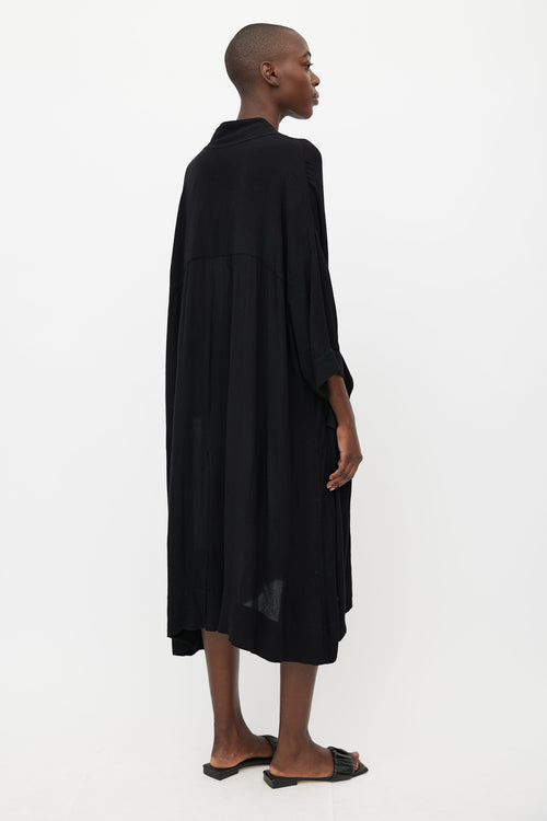 Rachel Comey Black Oversized V-Neck Dress
