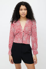 Réalisation Par // Red & White Silk Kaia Young Lovers Blouse – VSP