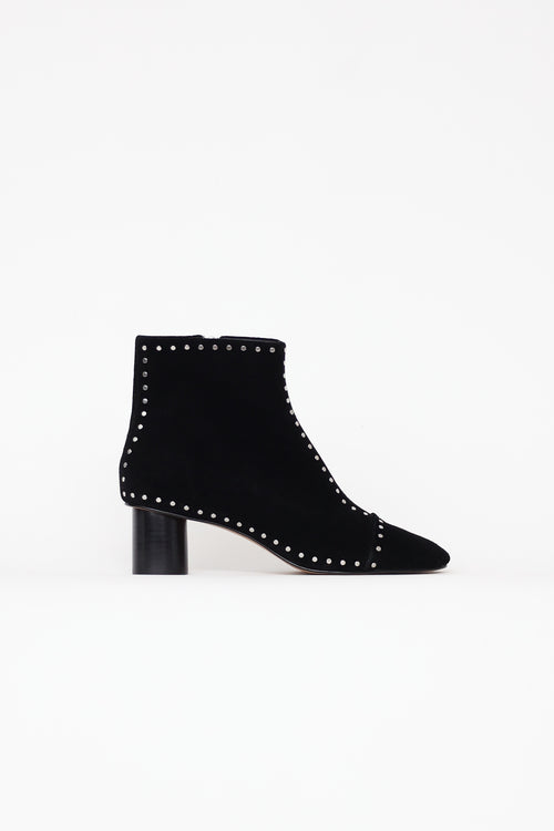 Rebecca Minkoff Black Suede Studded Boots