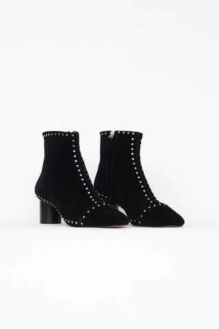 Rebecca Minkoff Black Suede Studded Boots