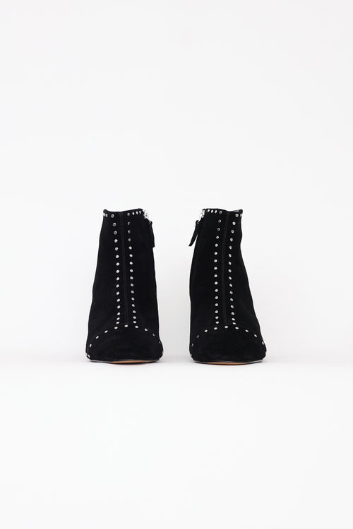 Rebecca Minkoff Black Suede Studded Boots